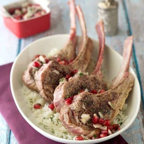 Sumac Lamb Chops with Pomegranate Relish