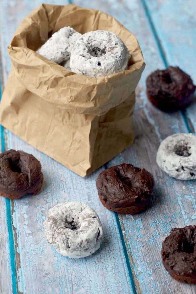 Chocolate Avocado Mini Donuts are bites of rich chocolate with hidden healthy avocado.