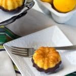 Mini Lemon Cakes with Chocolate Boots