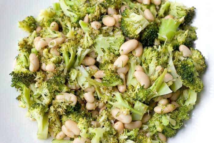 Broccoli White Bean Salad keeps things simple and bright with lots of fresh chopped dill and lemon juice.