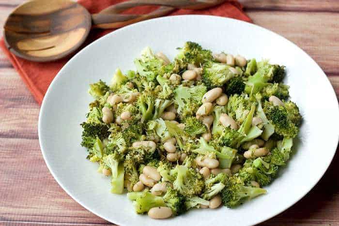 Broccoli white bean salad is a quick and satisfying lunch.
