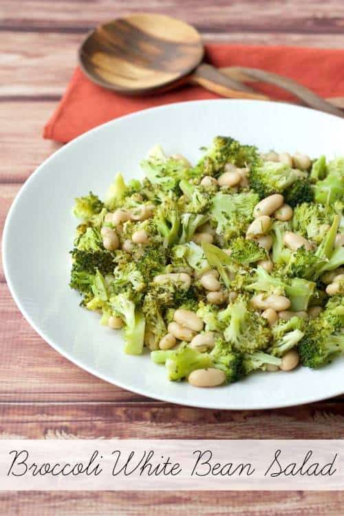 Broccoli white bean salad features fresh dill and is ready for lunch in a snap.
