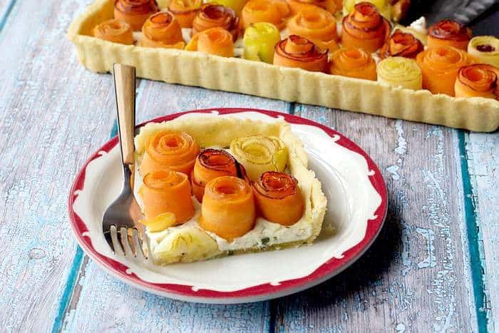 Carrot Rose Tart celebrates the beauty of a simple vegetable.