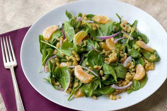 Kamut Spinach Salad is a refreshing way to get your whole grains.