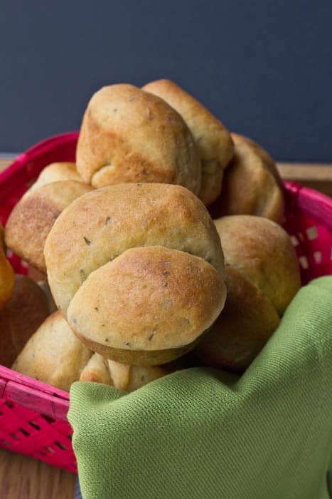 Buttermilk Herb Rolls round out any meal.