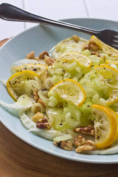 Fennel - Crunchy and bright, this fennel and celery salad from the new cookbook Brown Eggs & Jam Jars is a wonderful addition to your seasonal table.