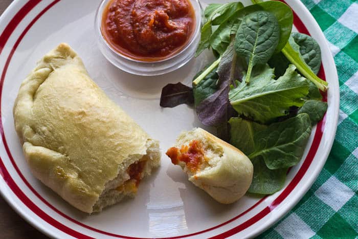 Pepperoni Calzones are great for pizza night.