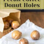 Easy homemade pecan coffee donut holes breakfast casserole recipe.