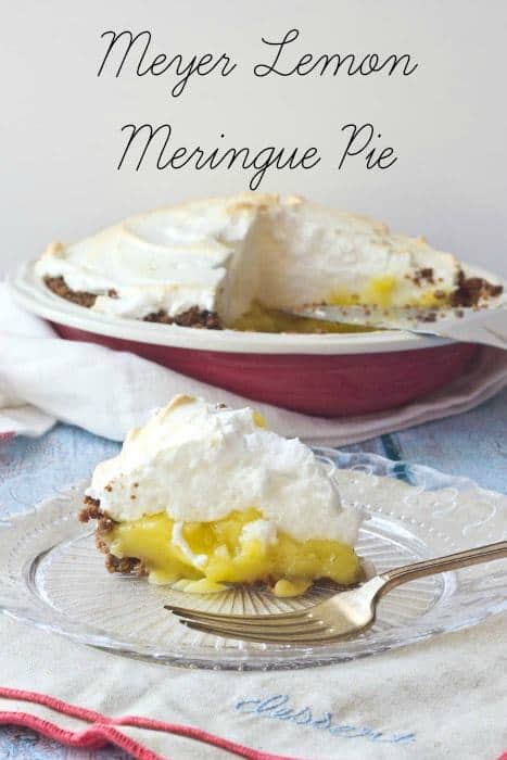 Meyer Lemon Meringue Pie comes together quickly for a tart dessert. The hardest part is waiting for it to cool!