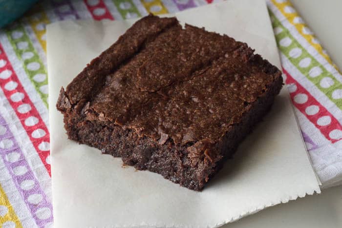 Lightened-Up Fudgy Brownies use egg white and yogurt for a lightened-up sweet treat.