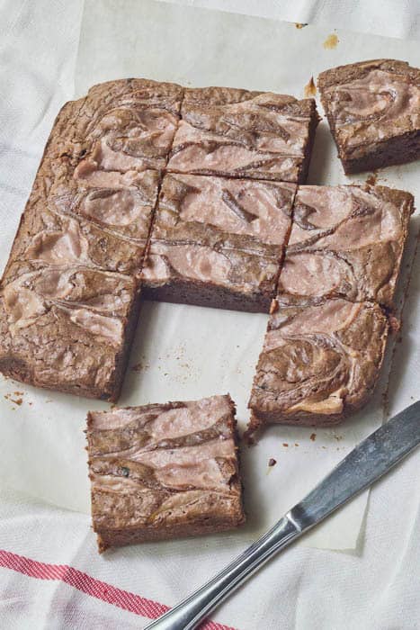 Strawberry Cheesecake Swirl Brownies