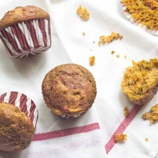 Sweet Potato-Beet Swirl Muffins