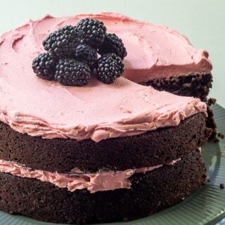 Chocolate Beet Cake with Blackberry Buttercream