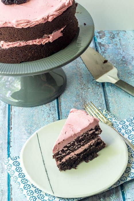 Chocolate Beet Cake with Blackberry Frosting is a winner for the whole family.