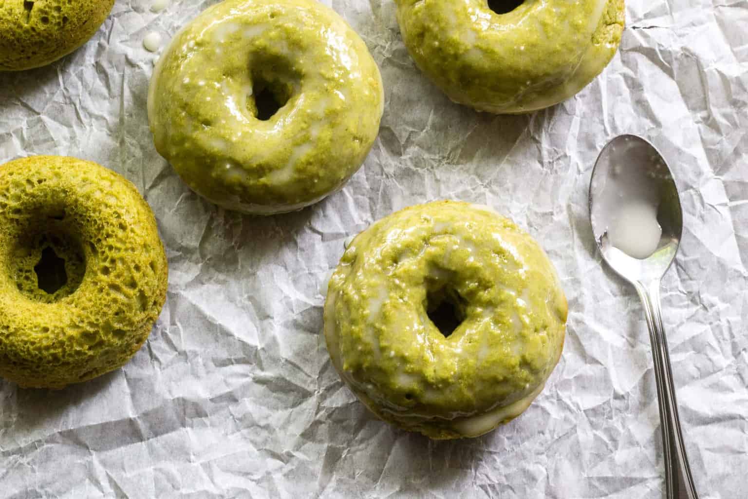 Baked Matcha Donuts