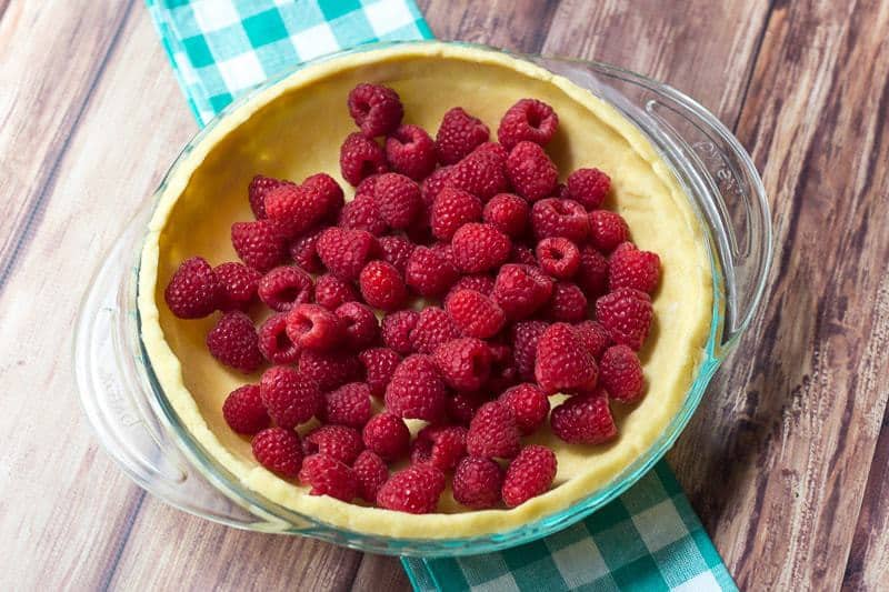Raspberries and Cream Pie - In Progress