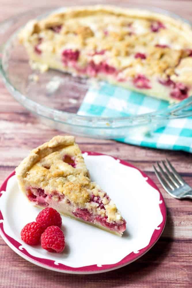 Raspberries & cream pie is just the thing to round out your summer.
