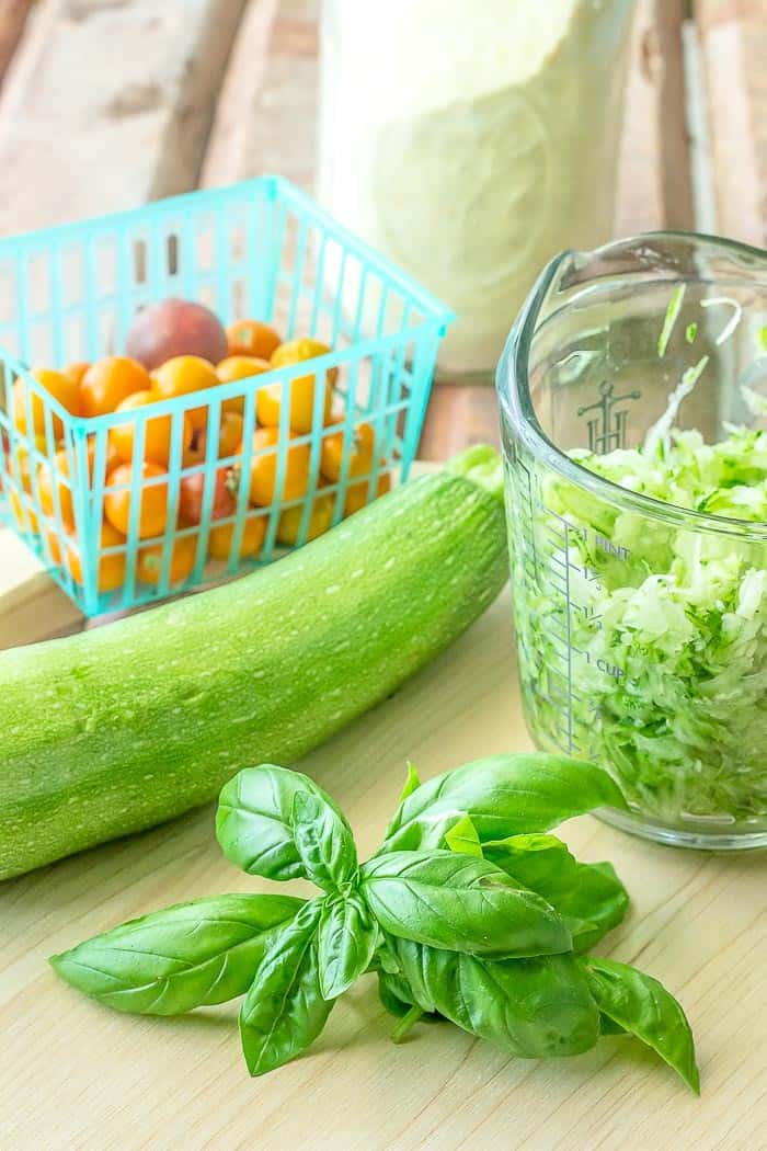 Zucchini crust pizza ingredients