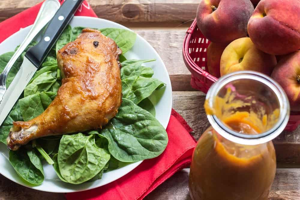 Peach Barbecue Sauce is sweet and just a little spicy.