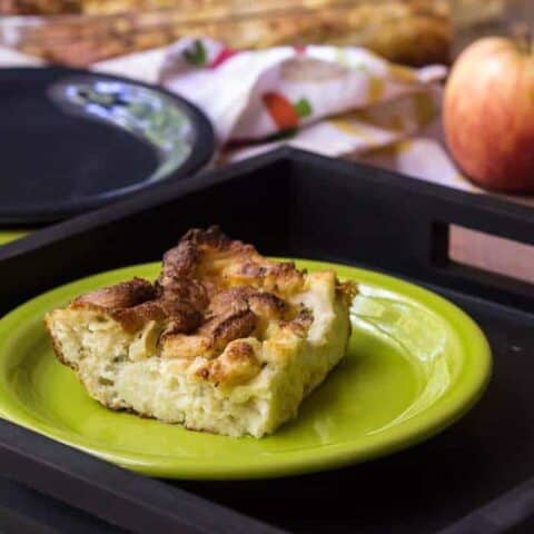Apple Cheddar Bread Pudding