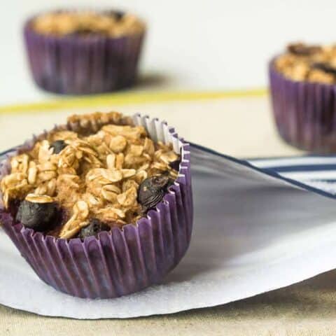 Baked Blueberry Oatmeal Cups