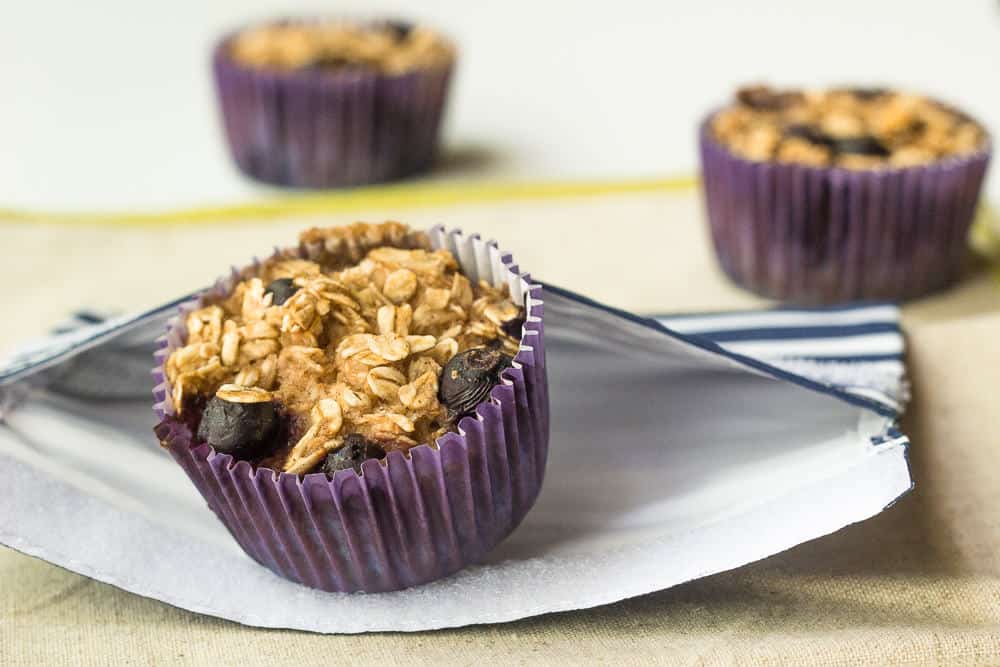 Baked Blueberry Oatmeal Cups