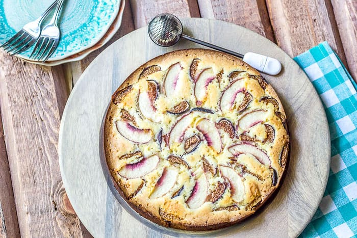 End summer on a sweet note with this fig and nectarine cake.