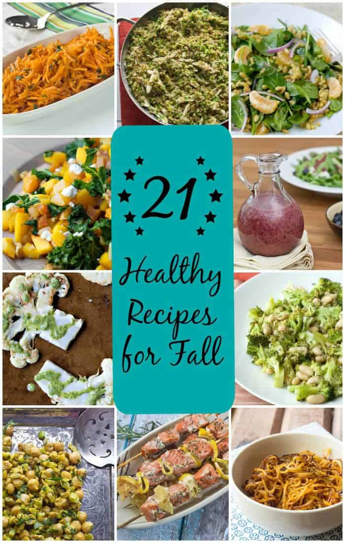 Healthy Recipes for Fall - These 21 healthy recipes for fall are just the thing to help you transition from summer.
