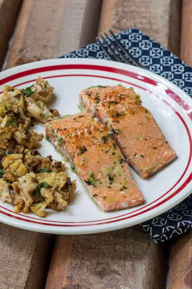 Easy Ginger Salmon - Ready in five minutes, this Easy Ginger Salmon lets you keep dinnertime worries at bay for another day. 