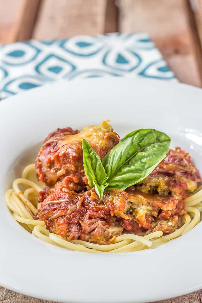 Slow Cooker eggplant parmesan is a wonderful way to enjoy a meatless main dish.