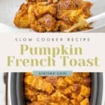 Slow cooker recipe pumpkin french toast with butternut squash.