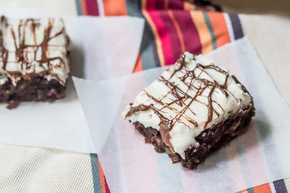 Bourbon brownies add a hit of festive to the classic treat. 