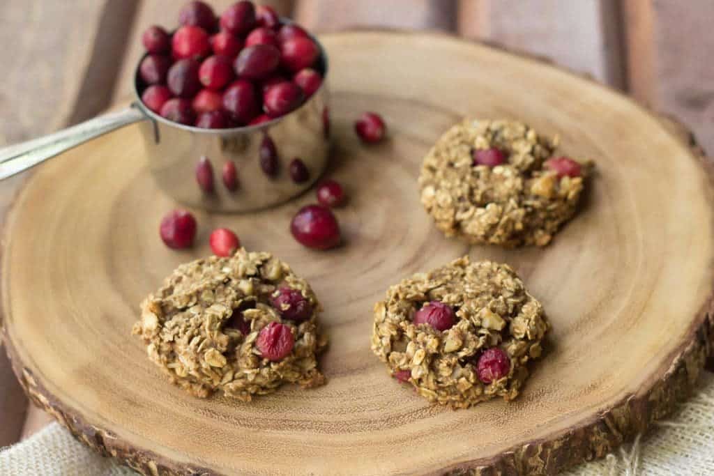 Cranberry breakfast cookies are studded with tart fruit for a wake-you-up portable breakfast!