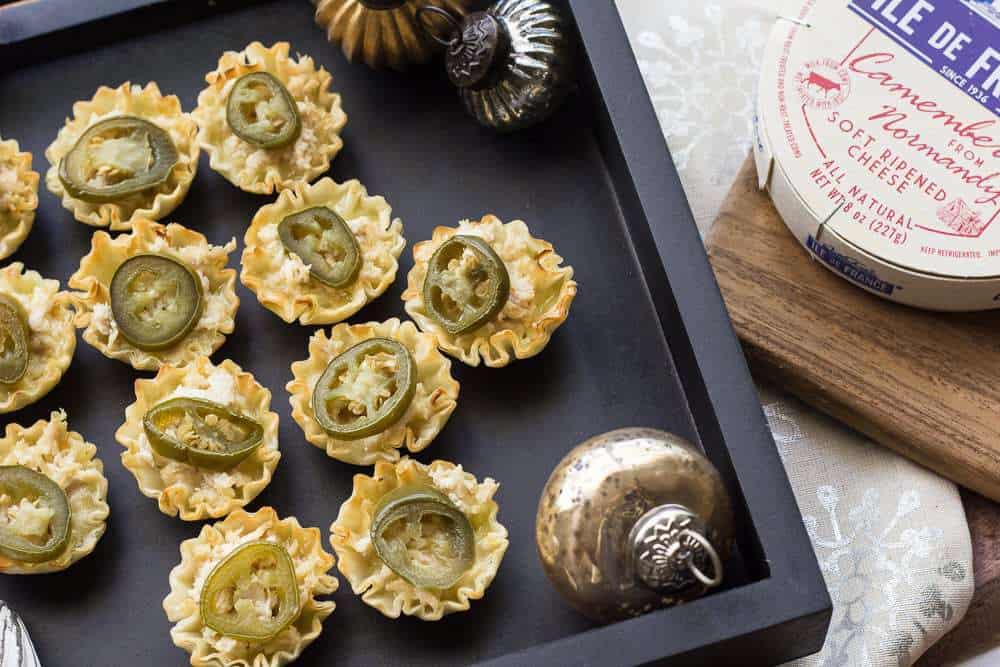 Camembert chicken bites are a super-simple party appetizer.