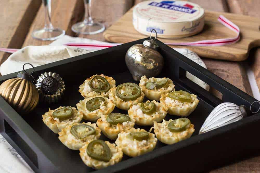 Camembert Chicken Bites are a party appetizer that only requires four ingredients.