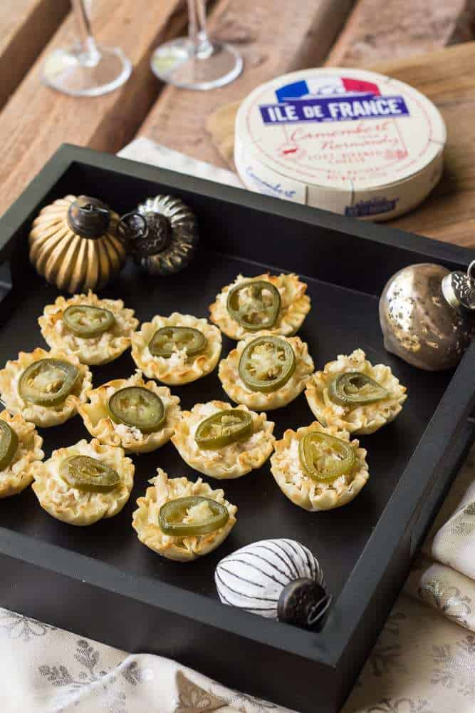 Camembert chicken bites are an easy party-ready appetizer.