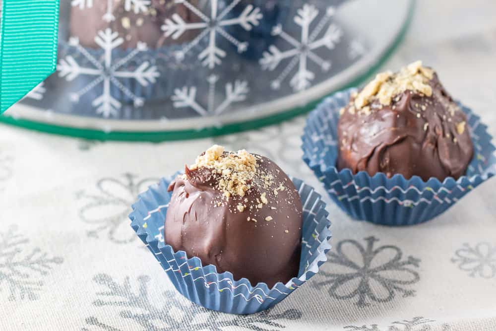 Cookie butter truffles close up