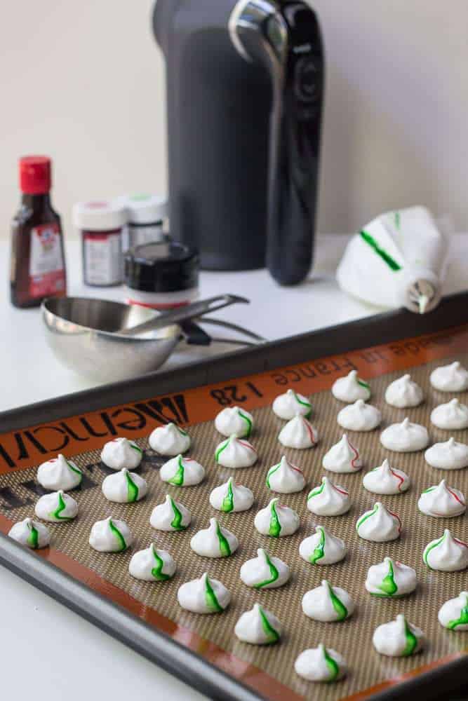 Peppermint Meringue Kisses are the sweet treat to round out your cookie tray.