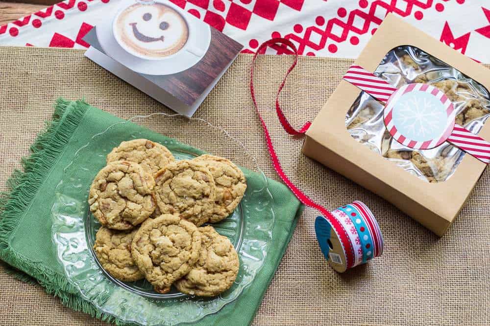 Salted caramel cashew cookies are a chewy, sweet-and-salty cookie that hits all the taste buds.