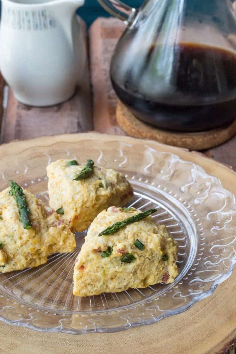 Ham Asparagus Scones are perfect for using up leftover ham!