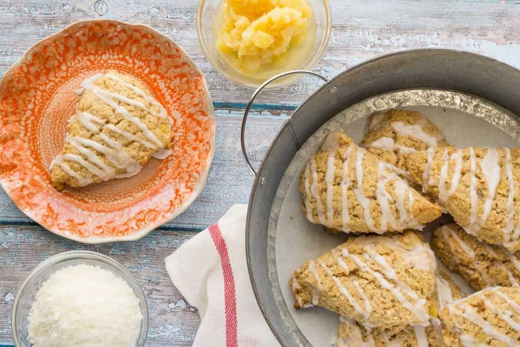 Piña Colada Scones bring island flavor to your breakfast.