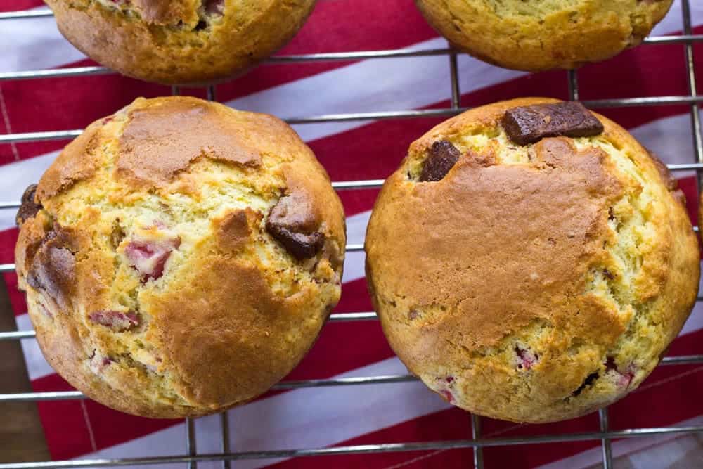 Strawberry Cream Cheese Muffins are dessert-like without being overly sweet.