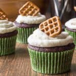 Beer and Pretzel Cupcakes