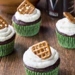 Beer and Pretzel Cupcakes