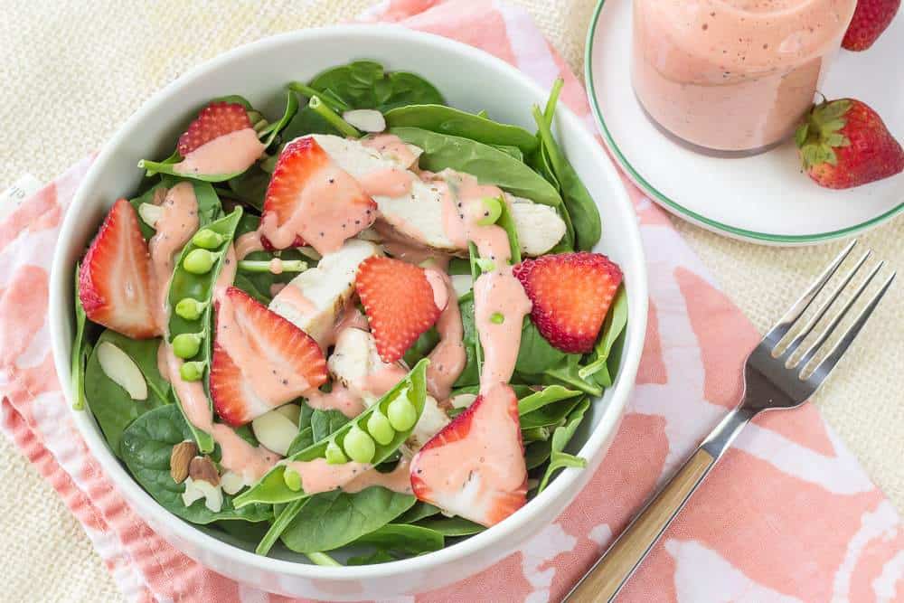 Strawberry Poppy Seed Dressing is a sweet and tangy salad topper for summer.