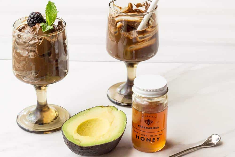 Avocado Mousse has a rich chocolate flavor and is lightly sweetened with honey.