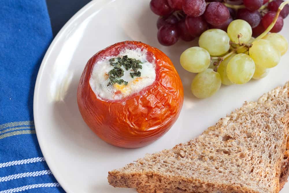 Baked Eggs in Tomatoes Photo