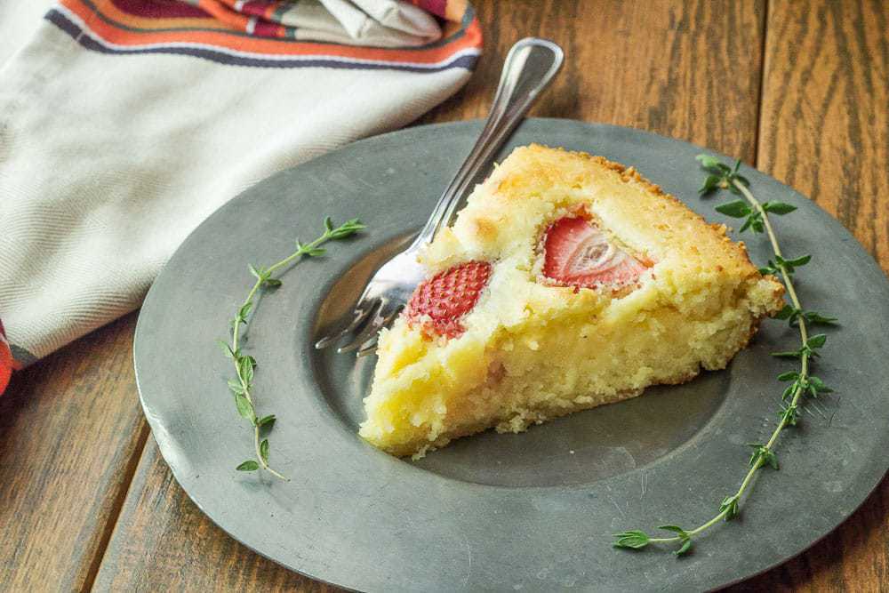 Strawberry Lemonade Cake that needs no frosting to shine - you'll love the tart flavor!