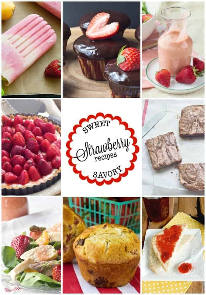 Strawberry Recipe Collage