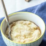 Side view of amaranth porridge